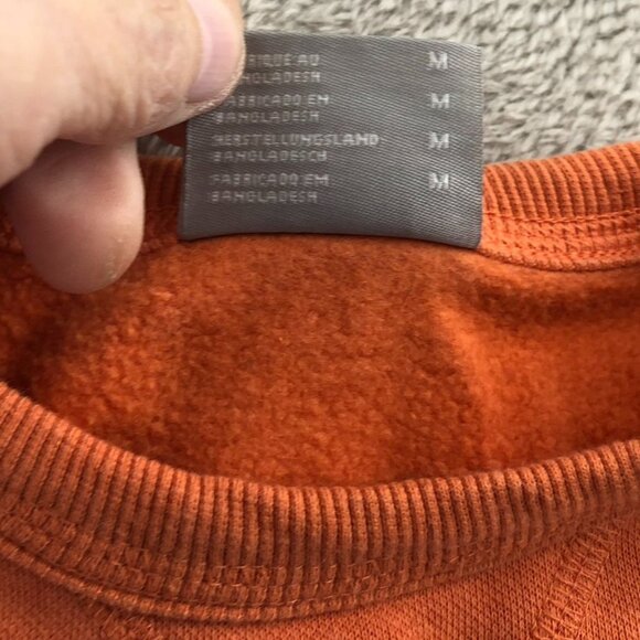 Columbia Womens Sweatshirt Medium Orange Long Sleeve Crew Neck Pullover Casual - Picture 8 of 14